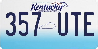 KY license plate 357UTE