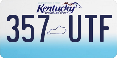 KY license plate 357UTF