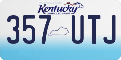 KY license plate 357UTJ