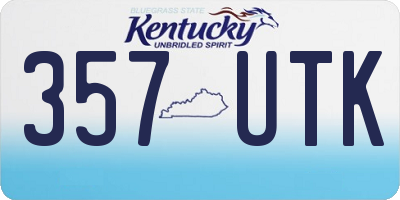KY license plate 357UTK