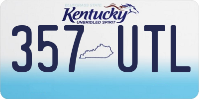 KY license plate 357UTL