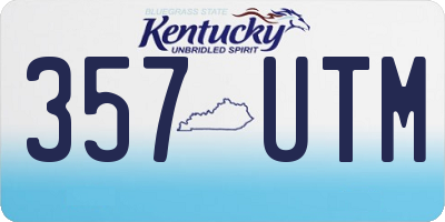 KY license plate 357UTM