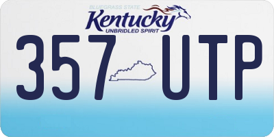 KY license plate 357UTP