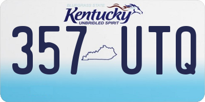 KY license plate 357UTQ
