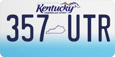 KY license plate 357UTR