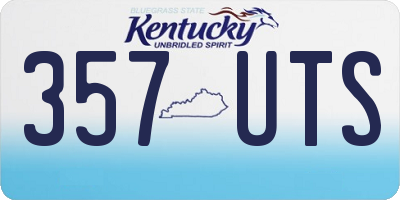 KY license plate 357UTS