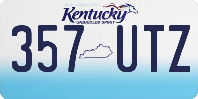 KY license plate 357UTZ