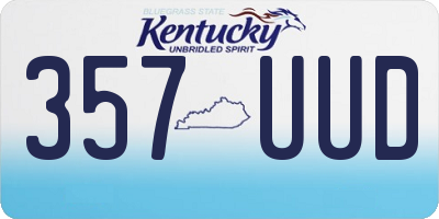 KY license plate 357UUD