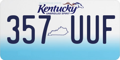 KY license plate 357UUF