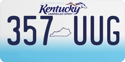 KY license plate 357UUG