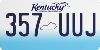 KY license plate 357UUJ