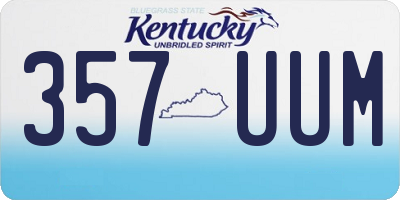 KY license plate 357UUM