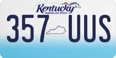 KY license plate 357UUS