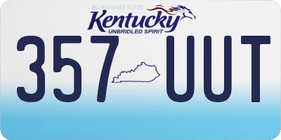 KY license plate 357UUT