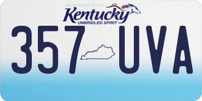KY license plate 357UVA