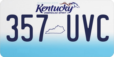KY license plate 357UVC