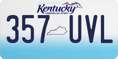KY license plate 357UVL