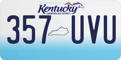 KY license plate 357UVU