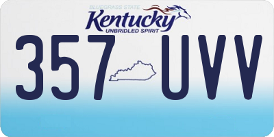 KY license plate 357UVV