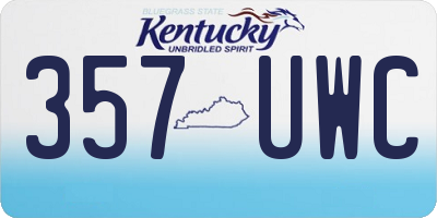 KY license plate 357UWC