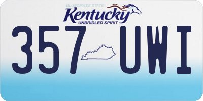KY license plate 357UWI