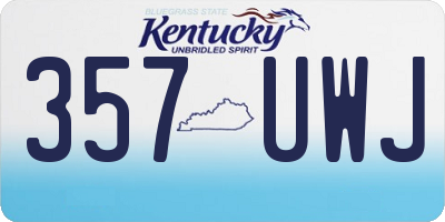KY license plate 357UWJ