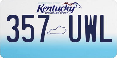 KY license plate 357UWL