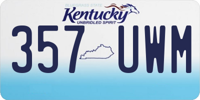 KY license plate 357UWM