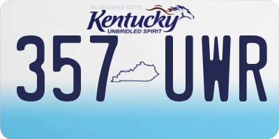 KY license plate 357UWR