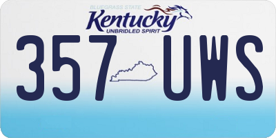 KY license plate 357UWS