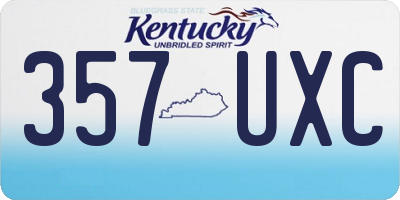 KY license plate 357UXC