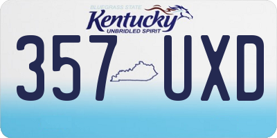 KY license plate 357UXD