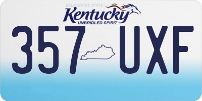 KY license plate 357UXF
