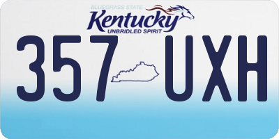 KY license plate 357UXH