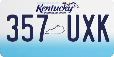 KY license plate 357UXK