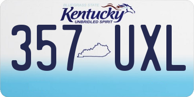 KY license plate 357UXL