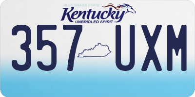 KY license plate 357UXM