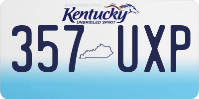 KY license plate 357UXP