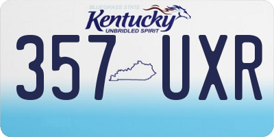 KY license plate 357UXR