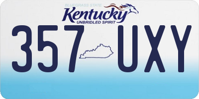 KY license plate 357UXY