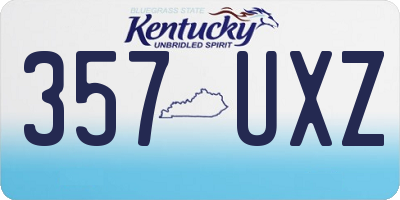 KY license plate 357UXZ