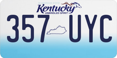 KY license plate 357UYC