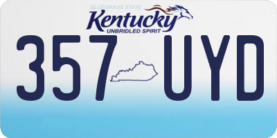 KY license plate 357UYD