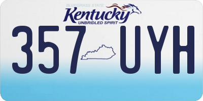 KY license plate 357UYH
