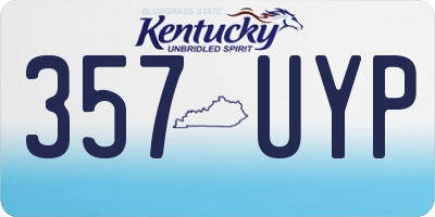 KY license plate 357UYP