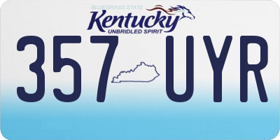 KY license plate 357UYR