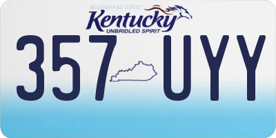 KY license plate 357UYY