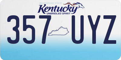 KY license plate 357UYZ