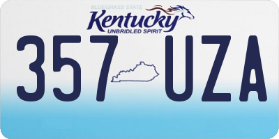 KY license plate 357UZA