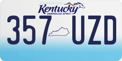 KY license plate 357UZD
